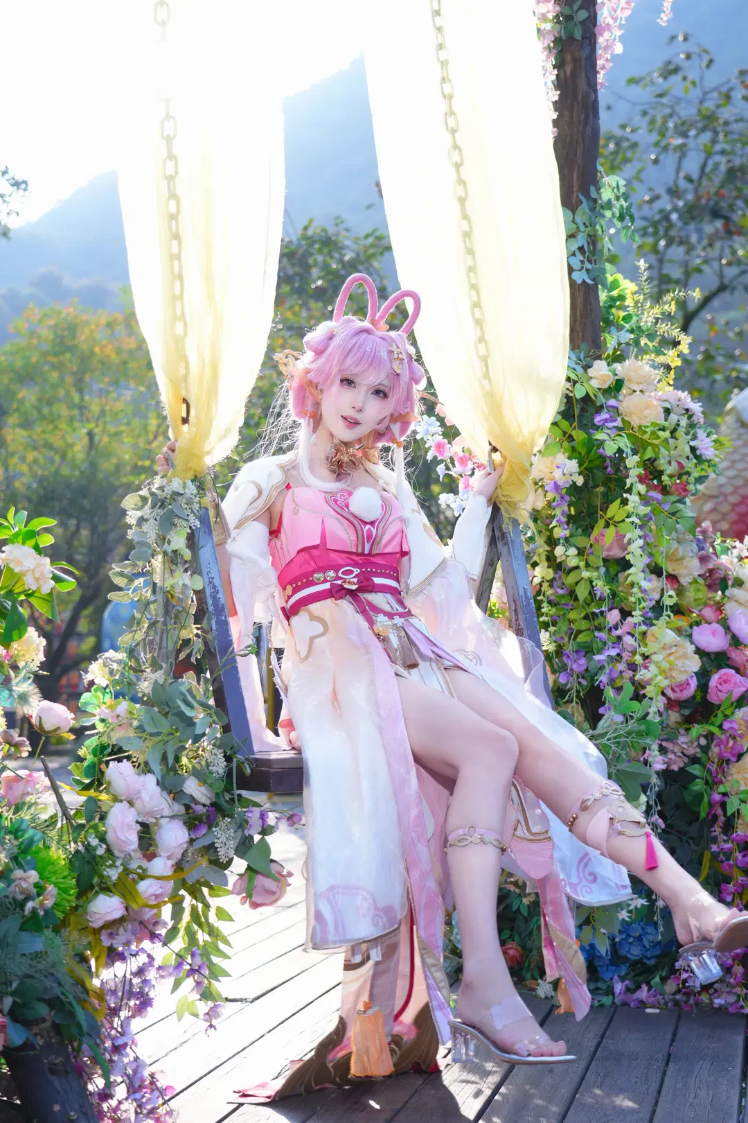 Elysia Cosplay: Shooting Elysia's New Outfit in Gexian Village for Mid-Autumn Festival by 猪大宝 - Image 3