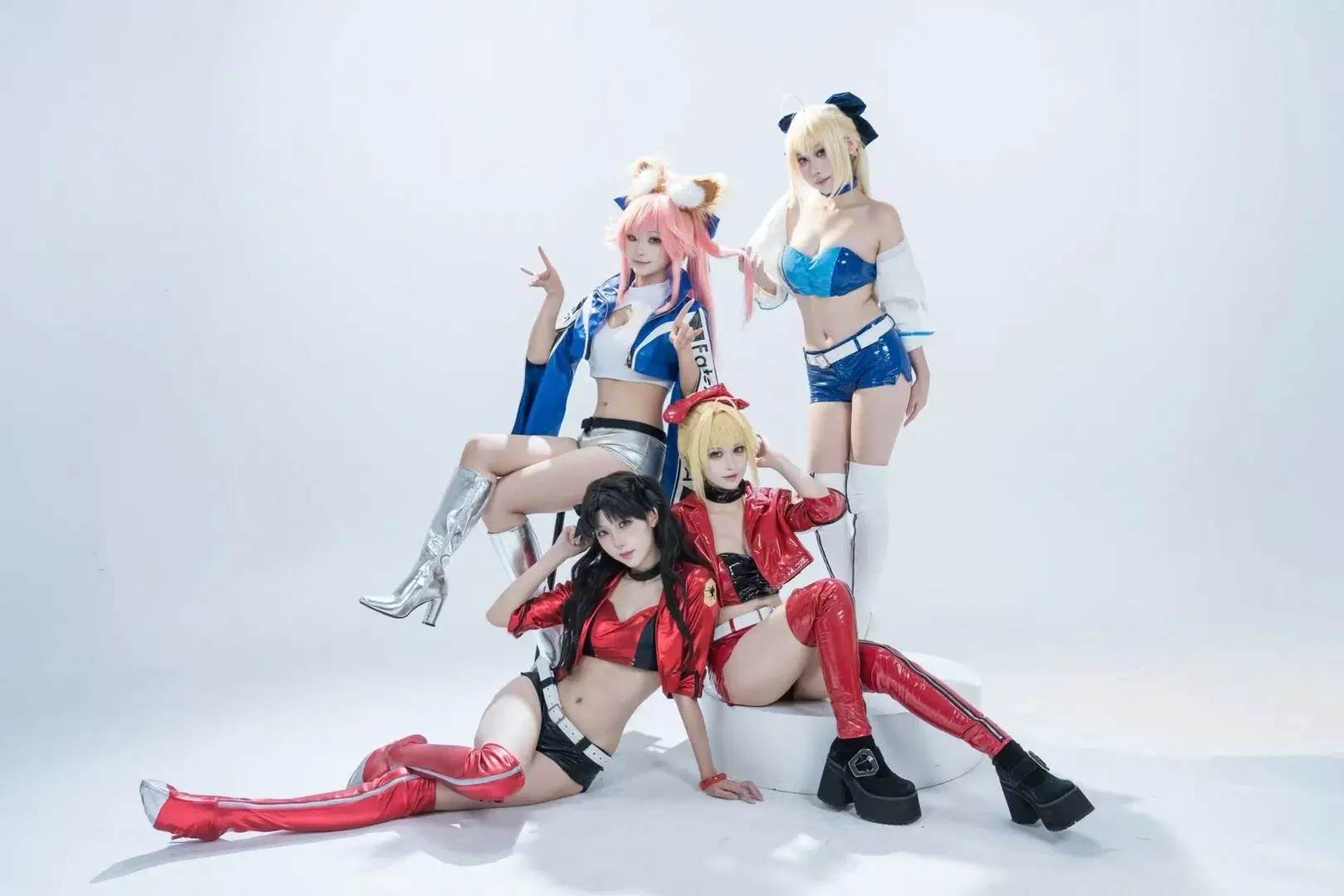 【Saber cos】FGO超模赛车团集结，红蓝阵营对决超吸睛 - 猪大宝 - 第5张