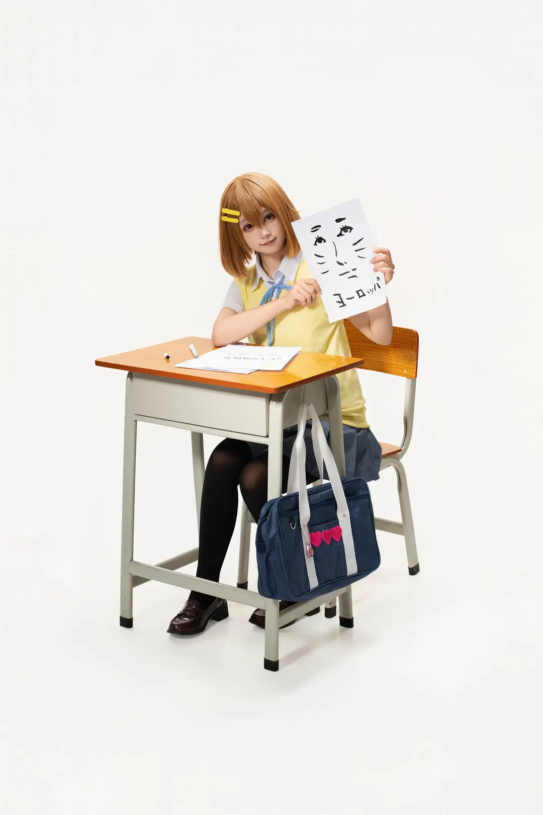 【平泽唯cos】轻音少女白棚动作参考，捕捉日常的灵动瞬间 - 蒜Suan - 第7张
