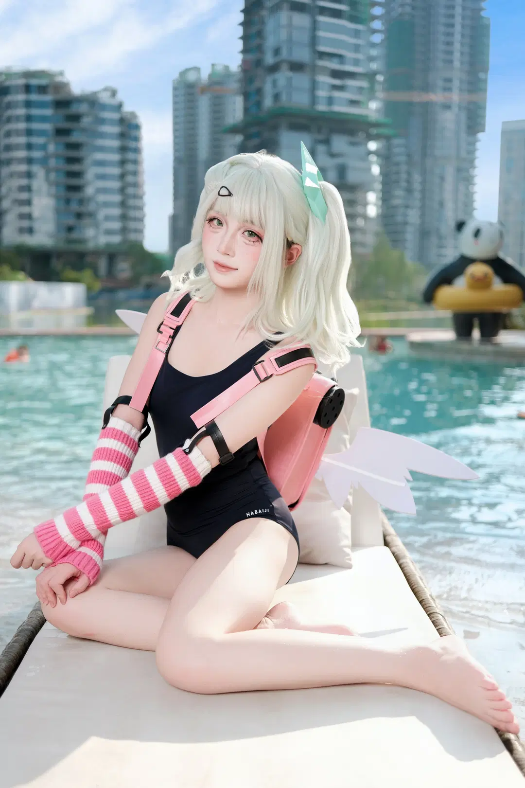 【千夏cos】绝区零泳池外景，夏日元气满点 - 蒜Suan - 第2张