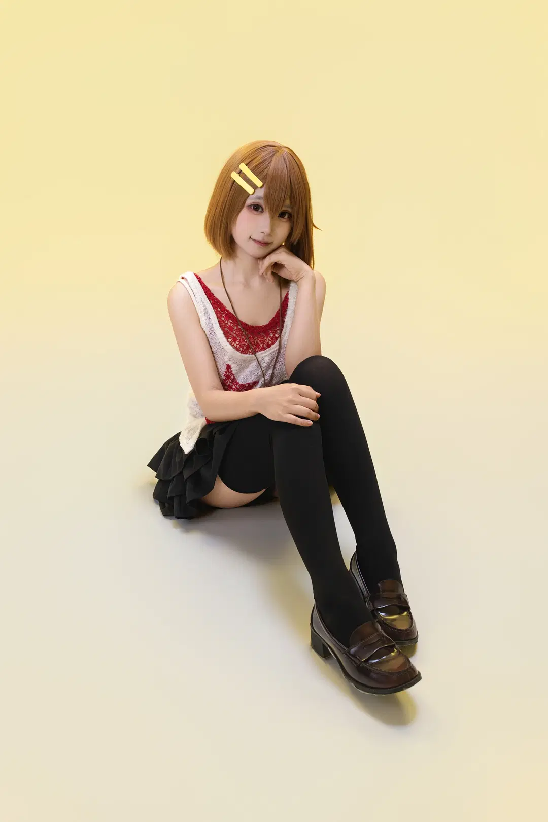 cosplay, 黑丝, 轻音少女, 棚拍写真, 平泽唯cos