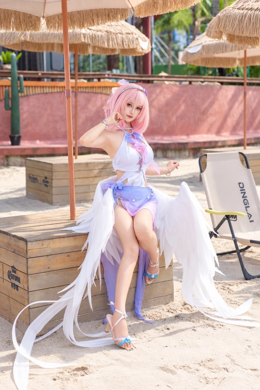 [Remielle cosplay] Elf Girl on the Summer Beach by 蒜Suan - Image 2
