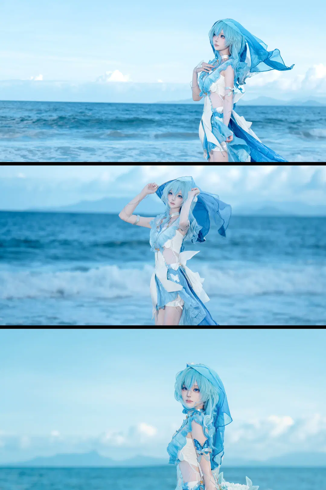 【守岸人cos】鸣潮海边的风与蓝色薄纱 - 肉松 - 第2张