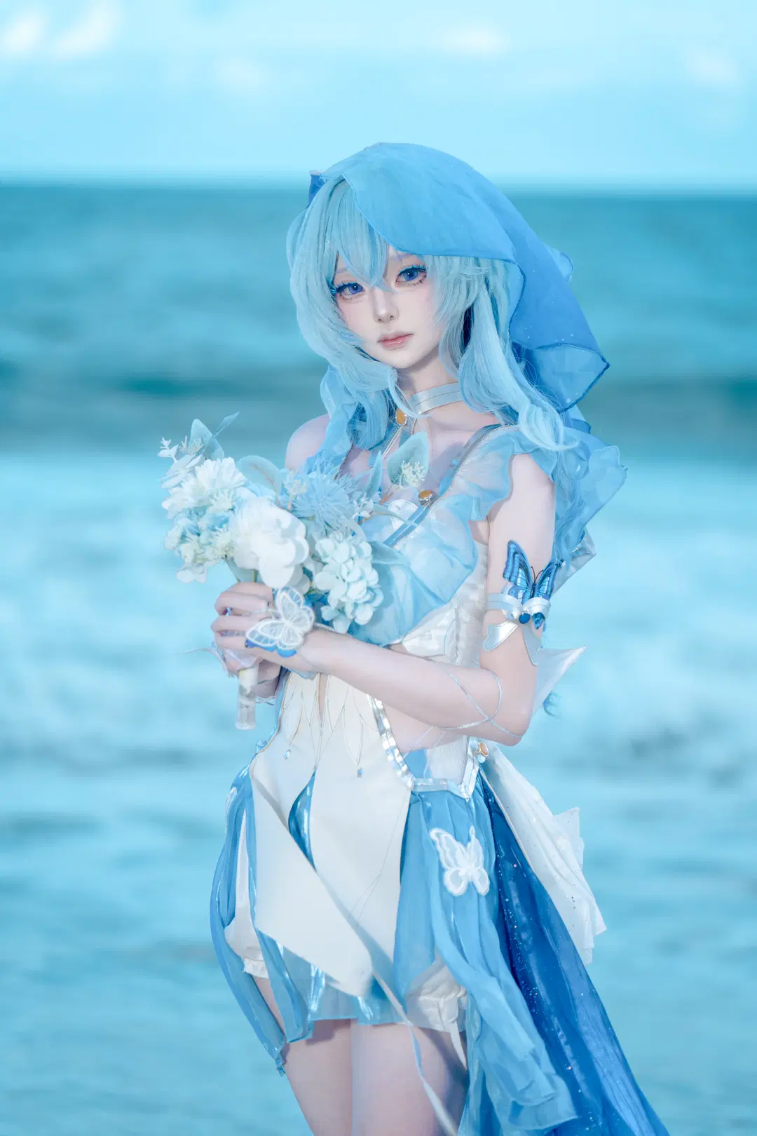 【守岸人cos】鸣潮海边的风与蓝色薄纱 - 肉松 - 第4张