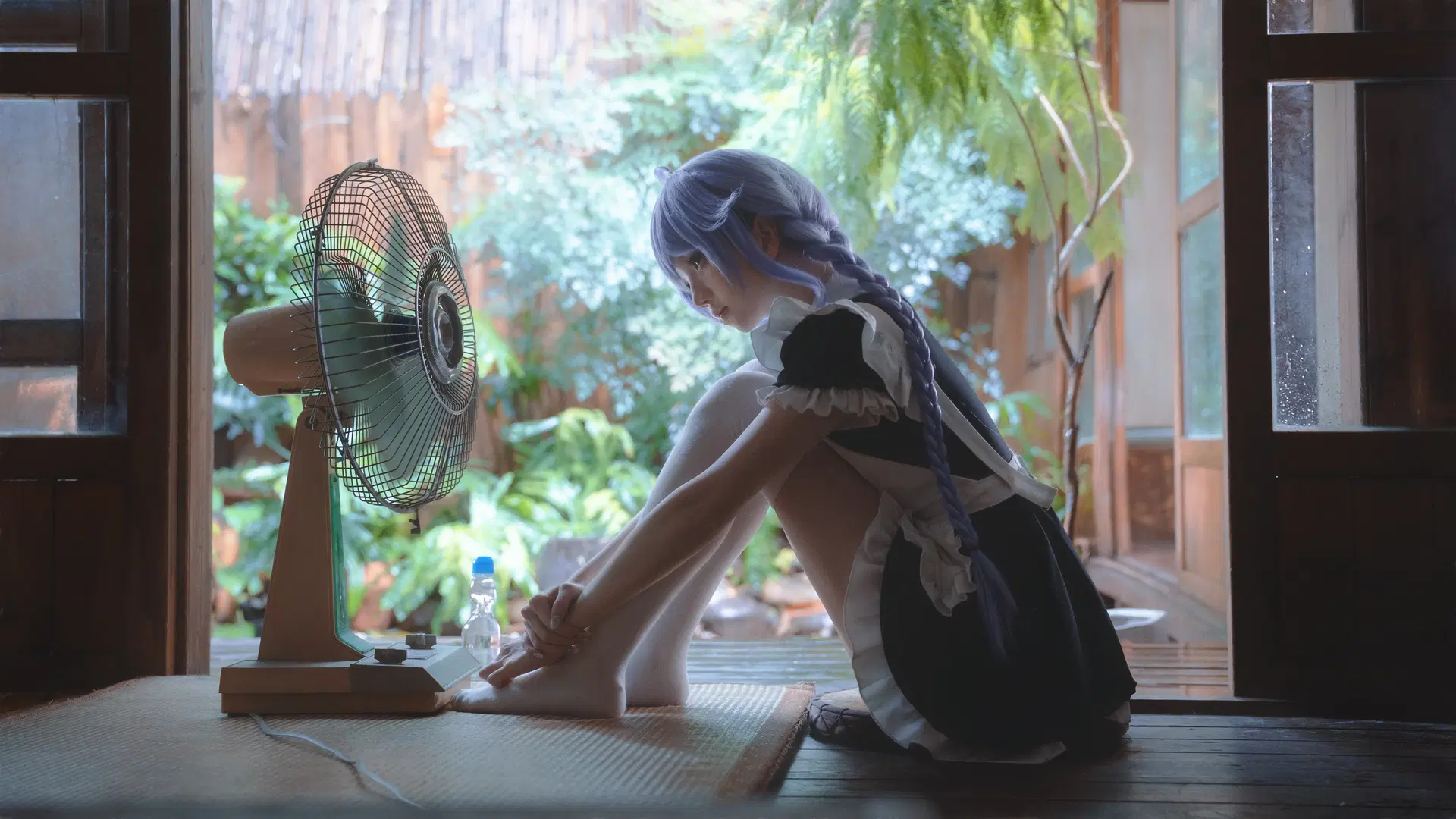 女仆装, 白丝, 夏日cosplay, 洛琪希cos, 无职转生