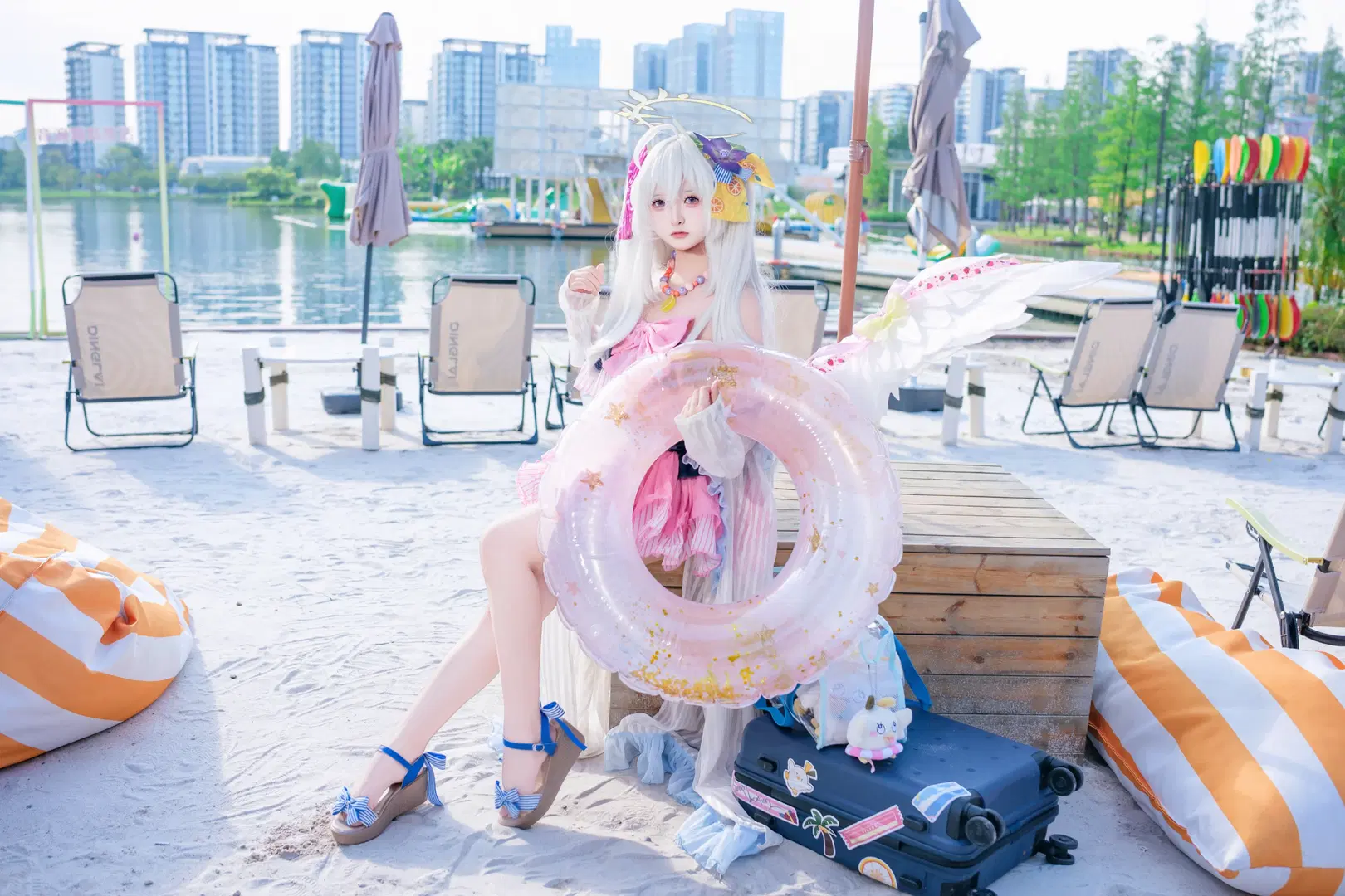 【水梓cos】夏日沙灘上的清透感 - 灵白💕 - 第3張