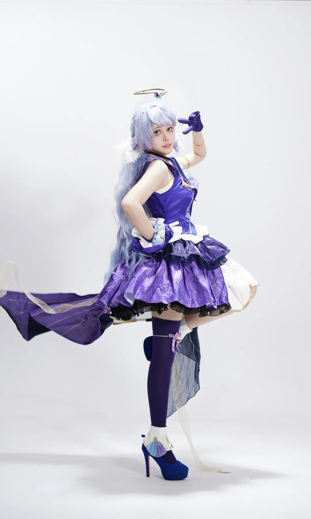 崩坏星穹铁道, 知更鸟cos, 游戏cosplay, 紫色系穿搭, 丝袜
