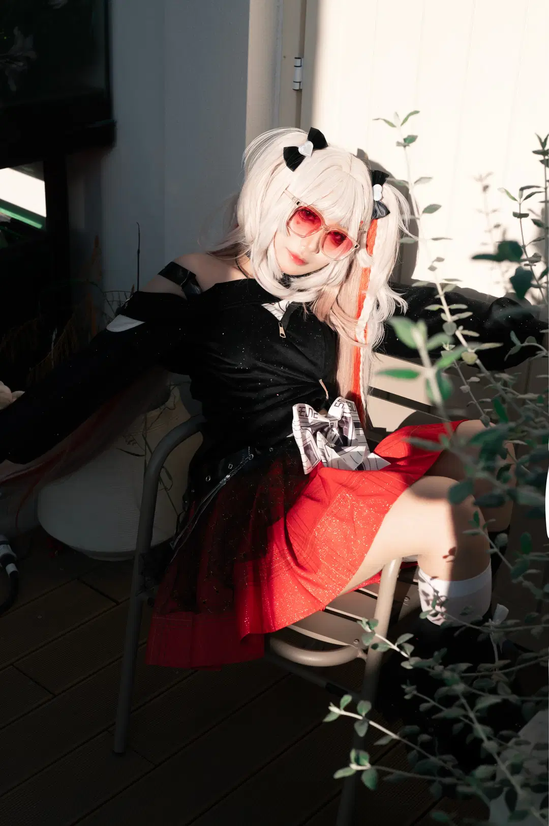 cosplay, 人像摄影, 日系写真, 纪实摄影, 银发红裙