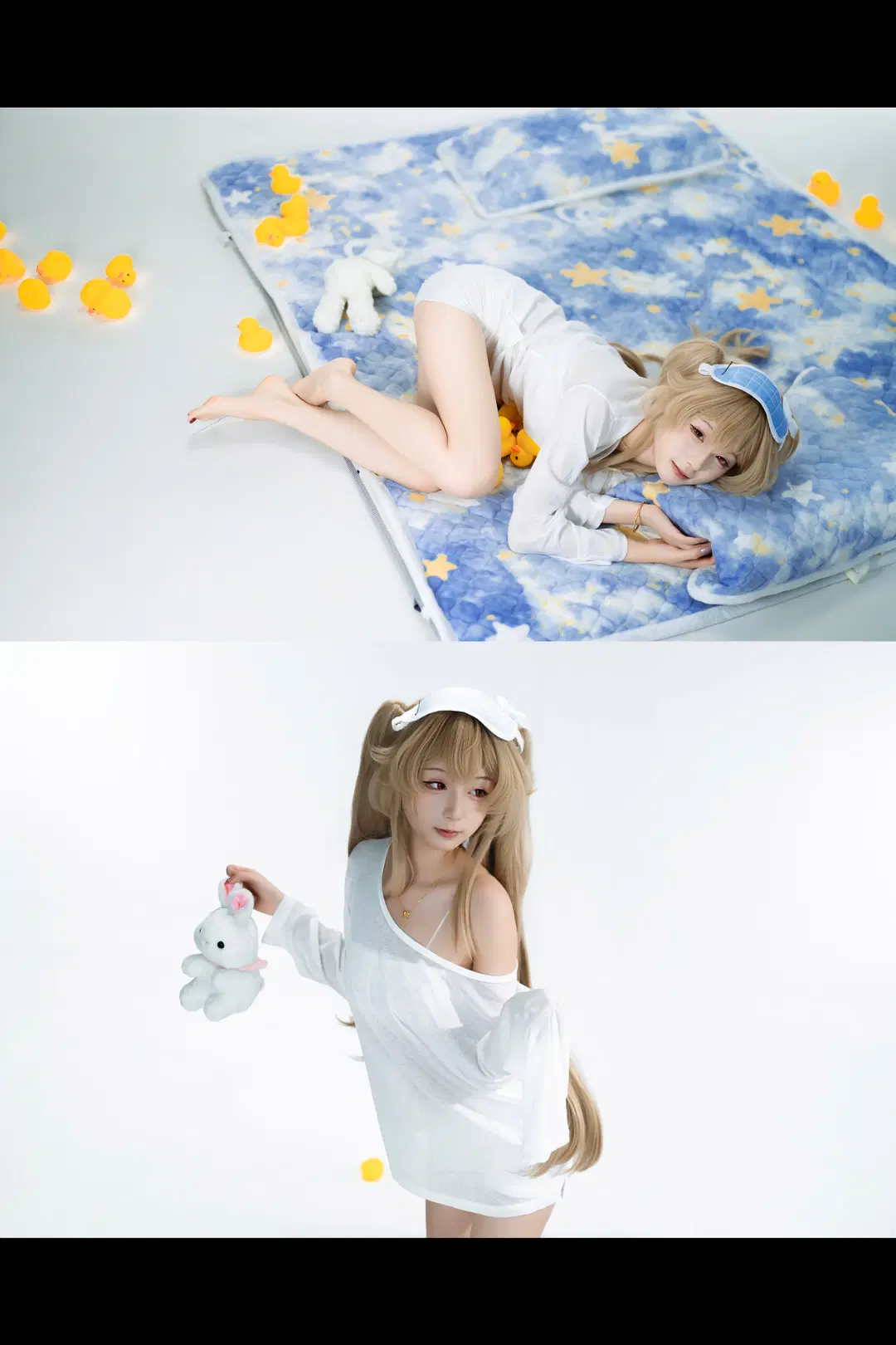 【アンカレッジコスプレ】『アズールレーン』白ホリ撮影、気怠い日常のおうち時間を記録 - 星亦如塵 - 5枚目