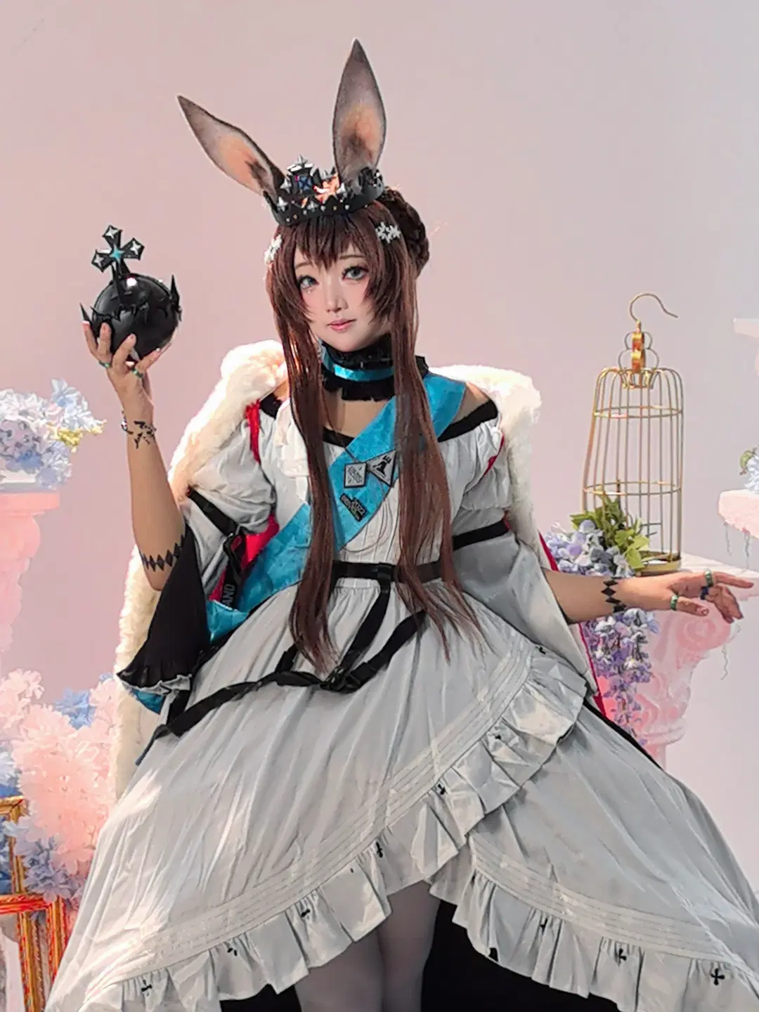 Arknights, Amiya cosplay, Bunny girl, Arknights cosplay, Stockings cosplay