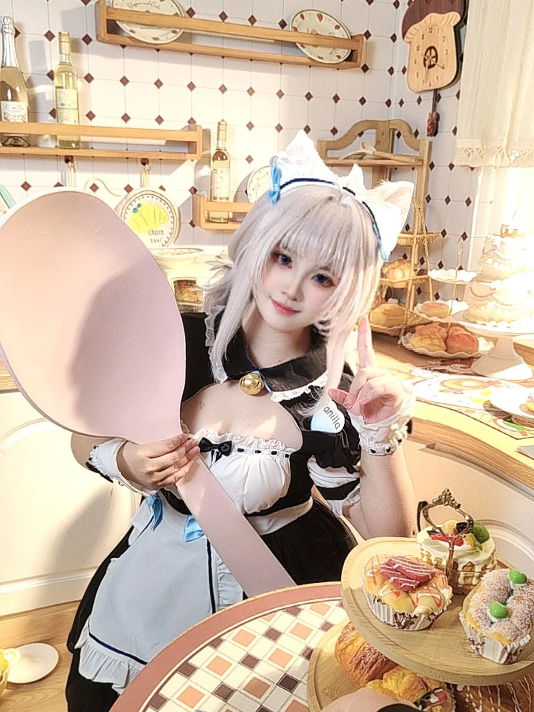 香子兰cos 猫娘乐园女仆装拍摄 - 瞌睡羊 - 第3张