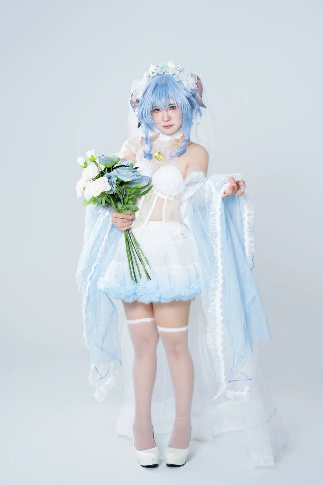 【甘雨cos】原神 白棚里的那一抹蓝 - 瞌睡羊 - 第3张
