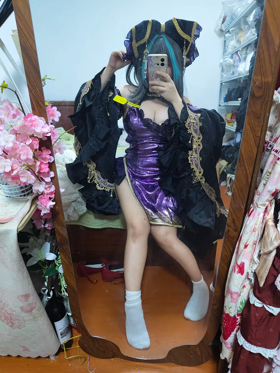 【柴郡cos】万圣节试衣间的紫色魅影
