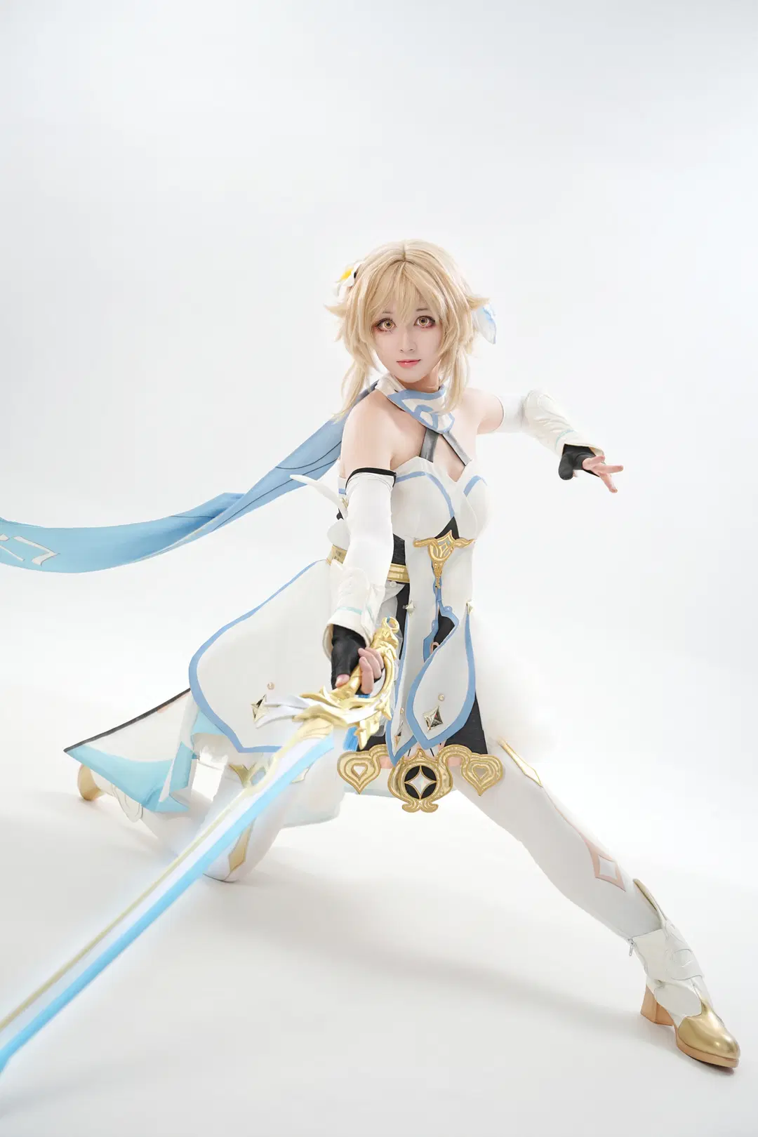 原神, cosplay, 棚拍, 熒cos, 白絲