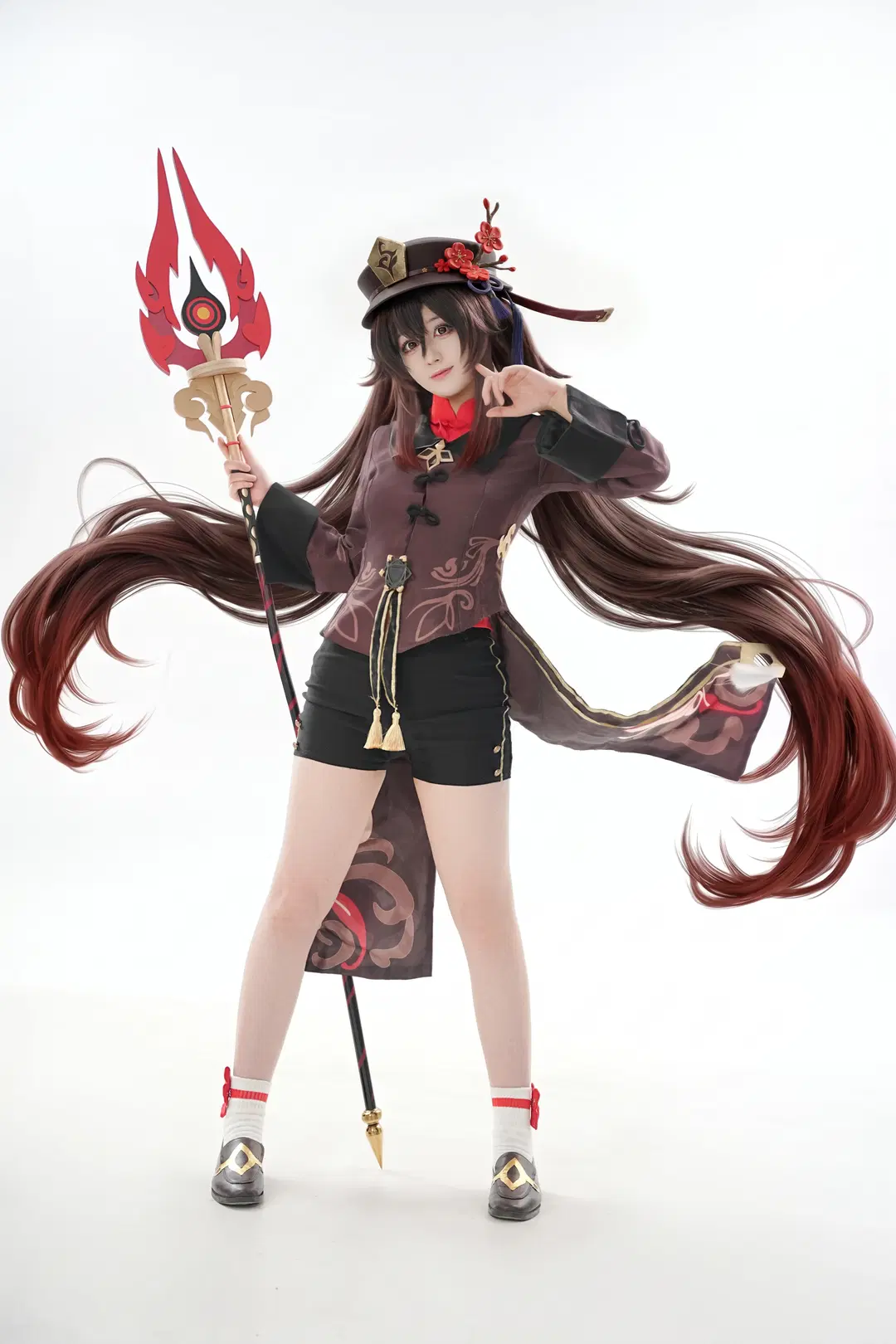 【胡桃cos】原神往生堂堂主，手持护摩之杖登场 - 二莎莎 - 第3张
