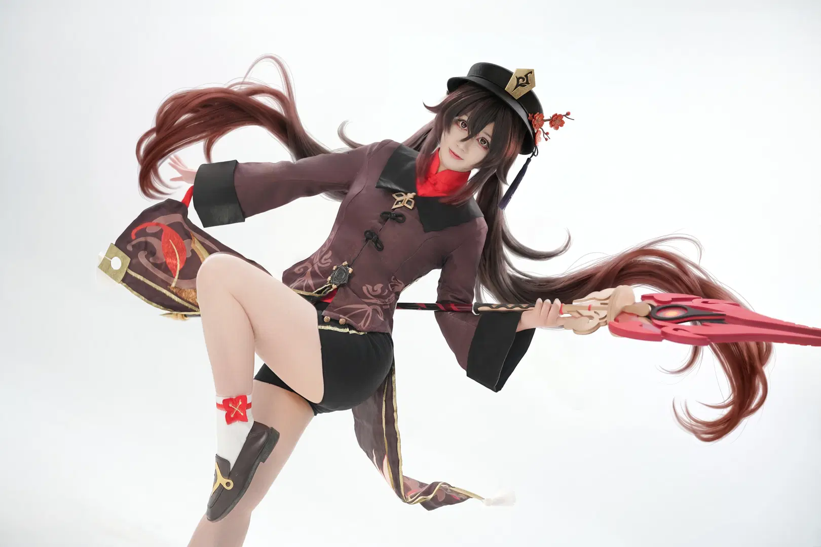 原神, 二次元cosplay, 胡桃cos, 游戏角色扮演, 护摩之杖