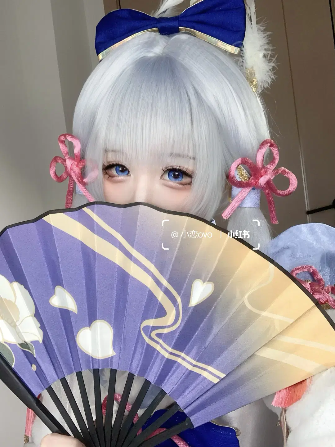 Kamisato Ayaka cosplay Genshin Impact White Heron Sakura: Belated Birthday Wishes by 小恋ovo - Image 3
