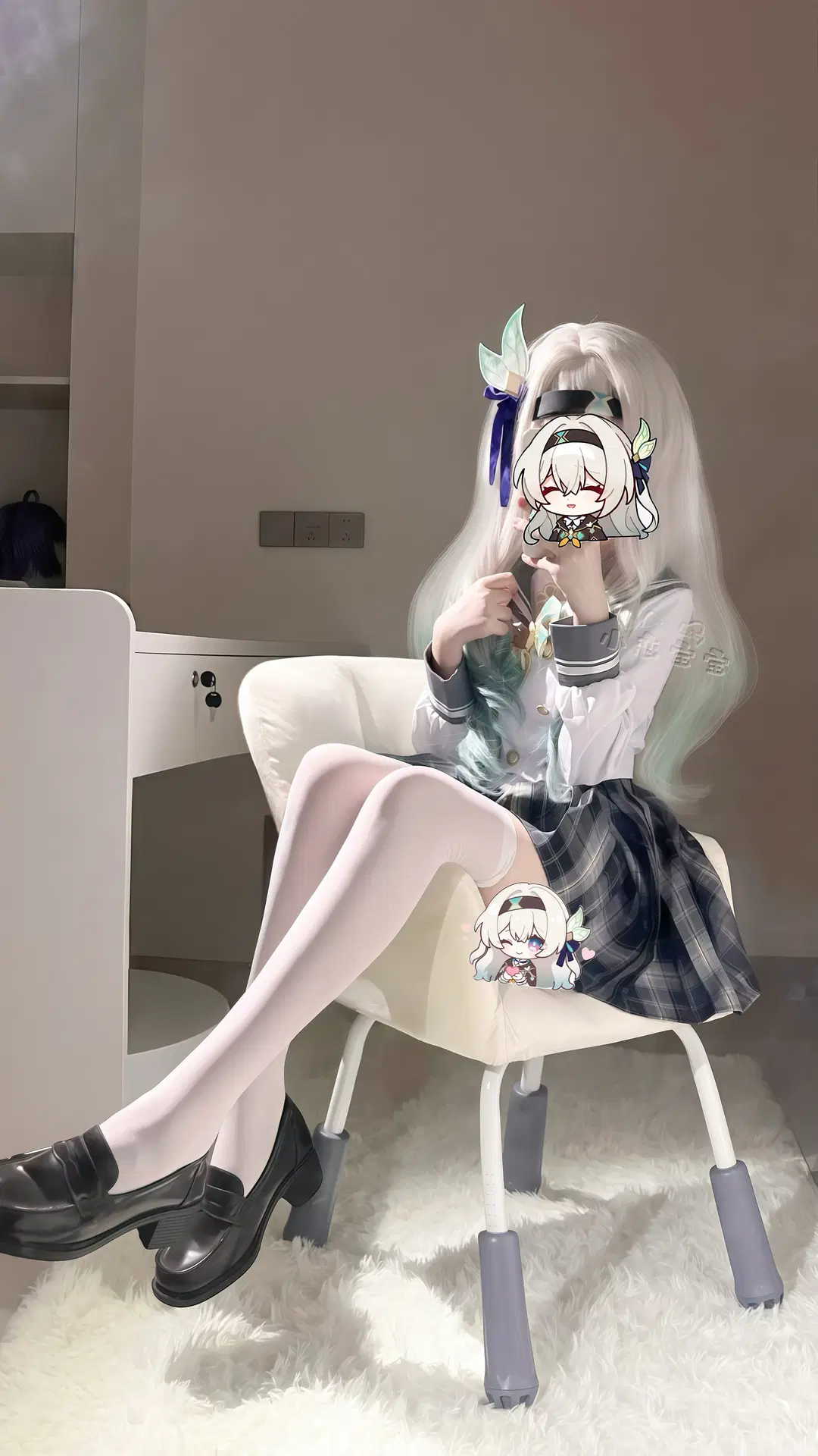 Honkai: Star Rail, Firefly cosplay, White stockings