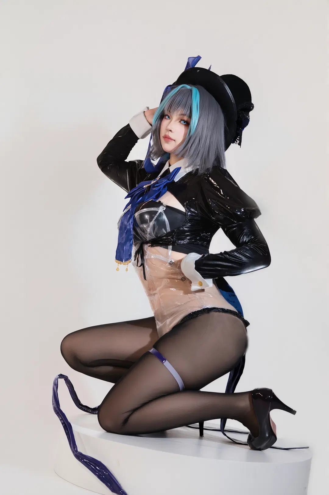 チェシャー コスプレ, アズールレーン, マジシャンコスプレ, ストッキング コスプレ, エナメルコスプレ