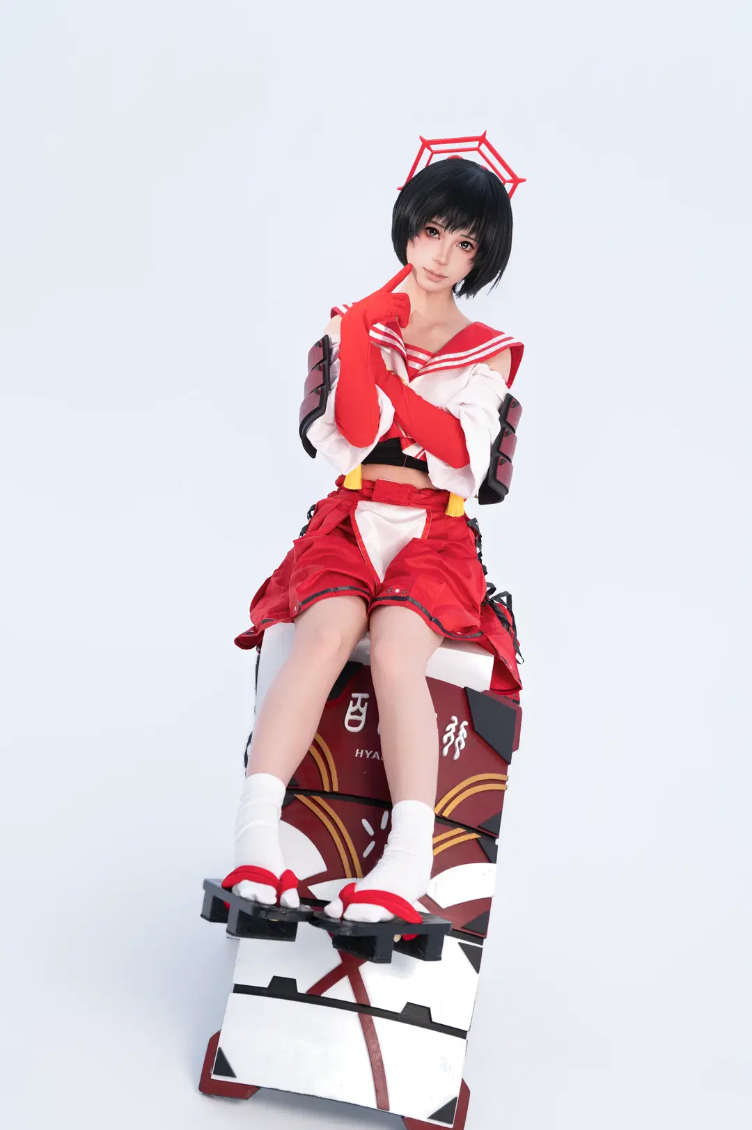 二次元cos, 白棚摄影, 春日椿cos, 水手服cos, 可爱风