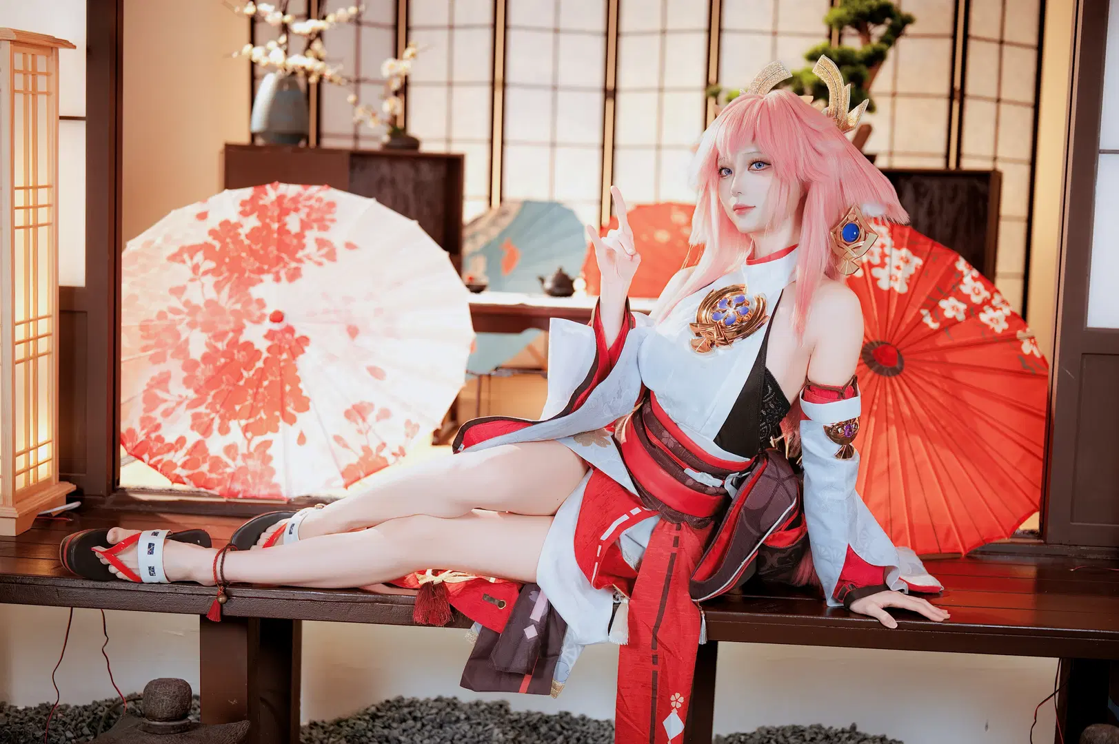 【八重神子cos】稻妻一姐八重宫司大人的和风幻梦 - 圣骑绯月 - 第10张