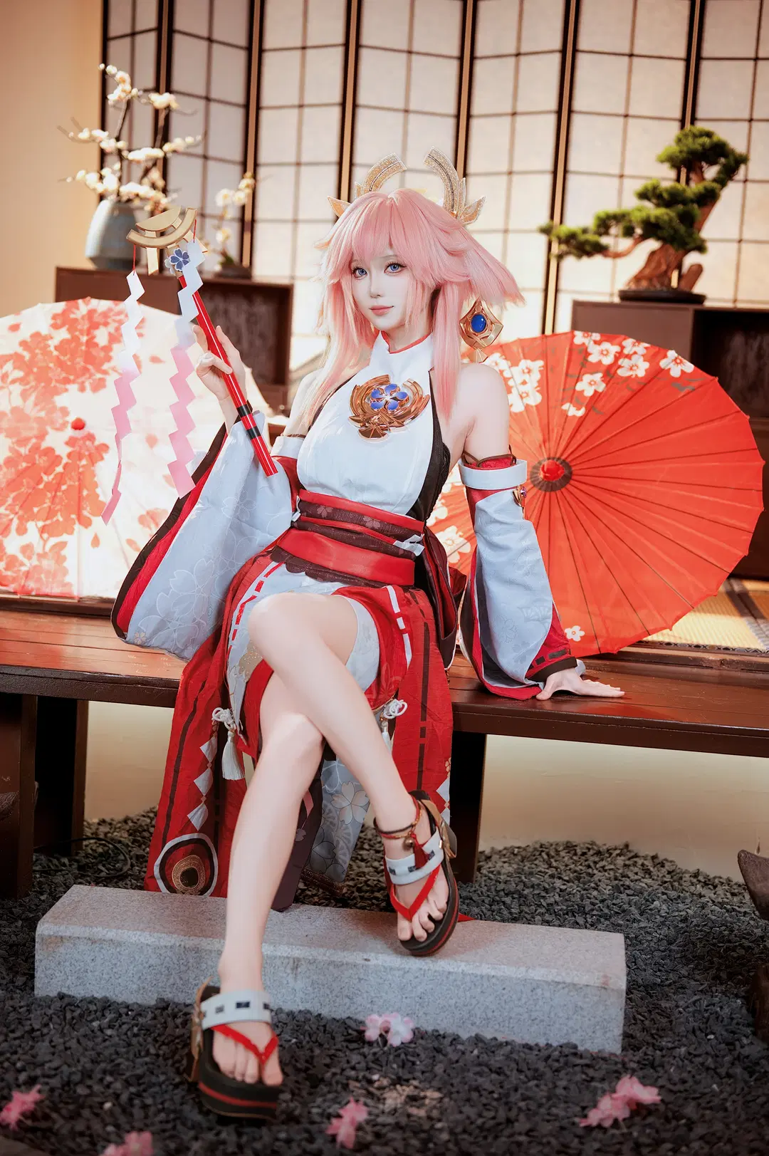 【八重神子cos】稻妻一姐八重宫司大人的和风幻梦 - 圣骑绯月 - 第3张