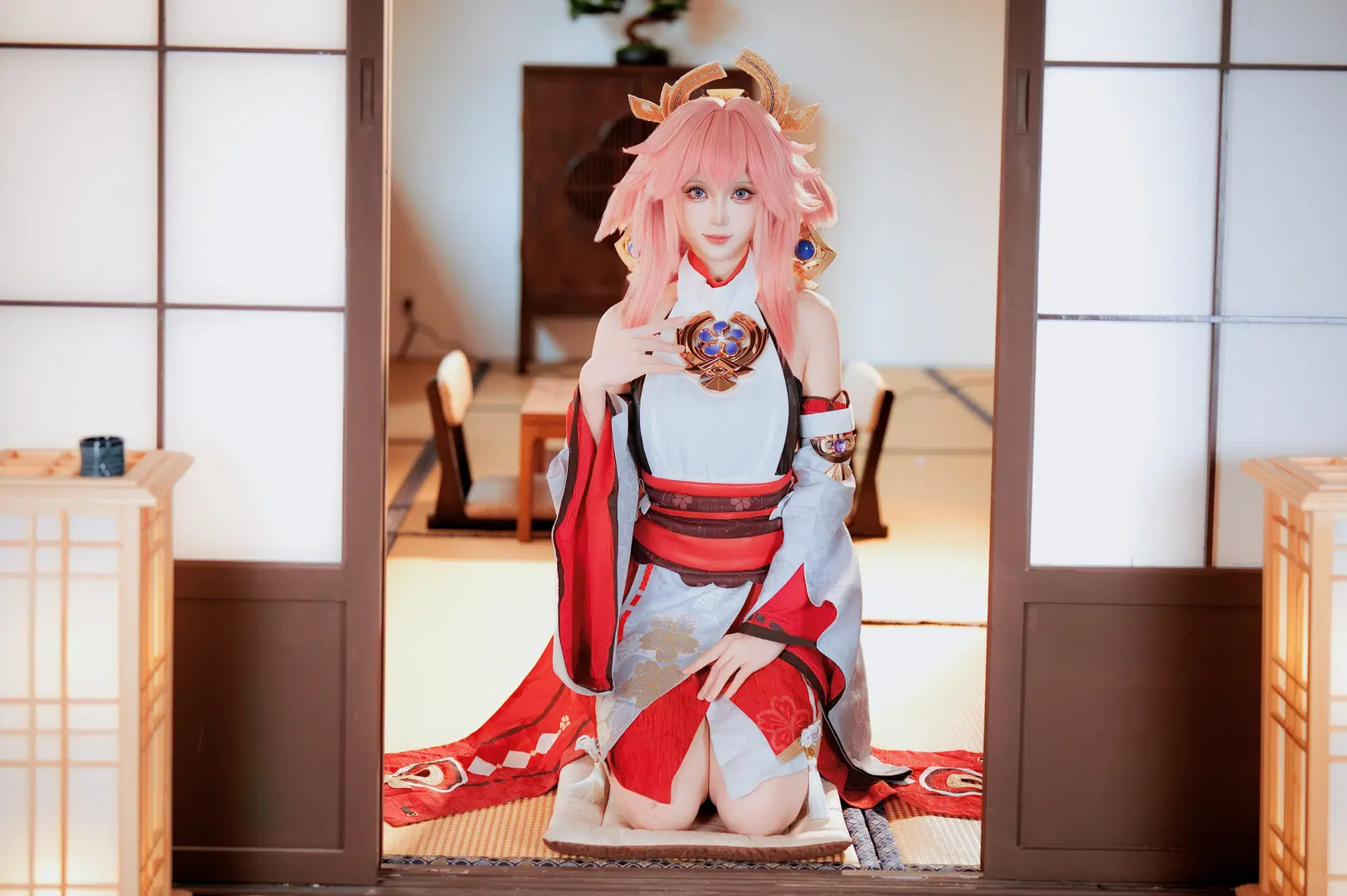 【八重神子cos】稻妻一姐八重宫司大人的和风幻梦 - 圣骑绯月 - 第5张