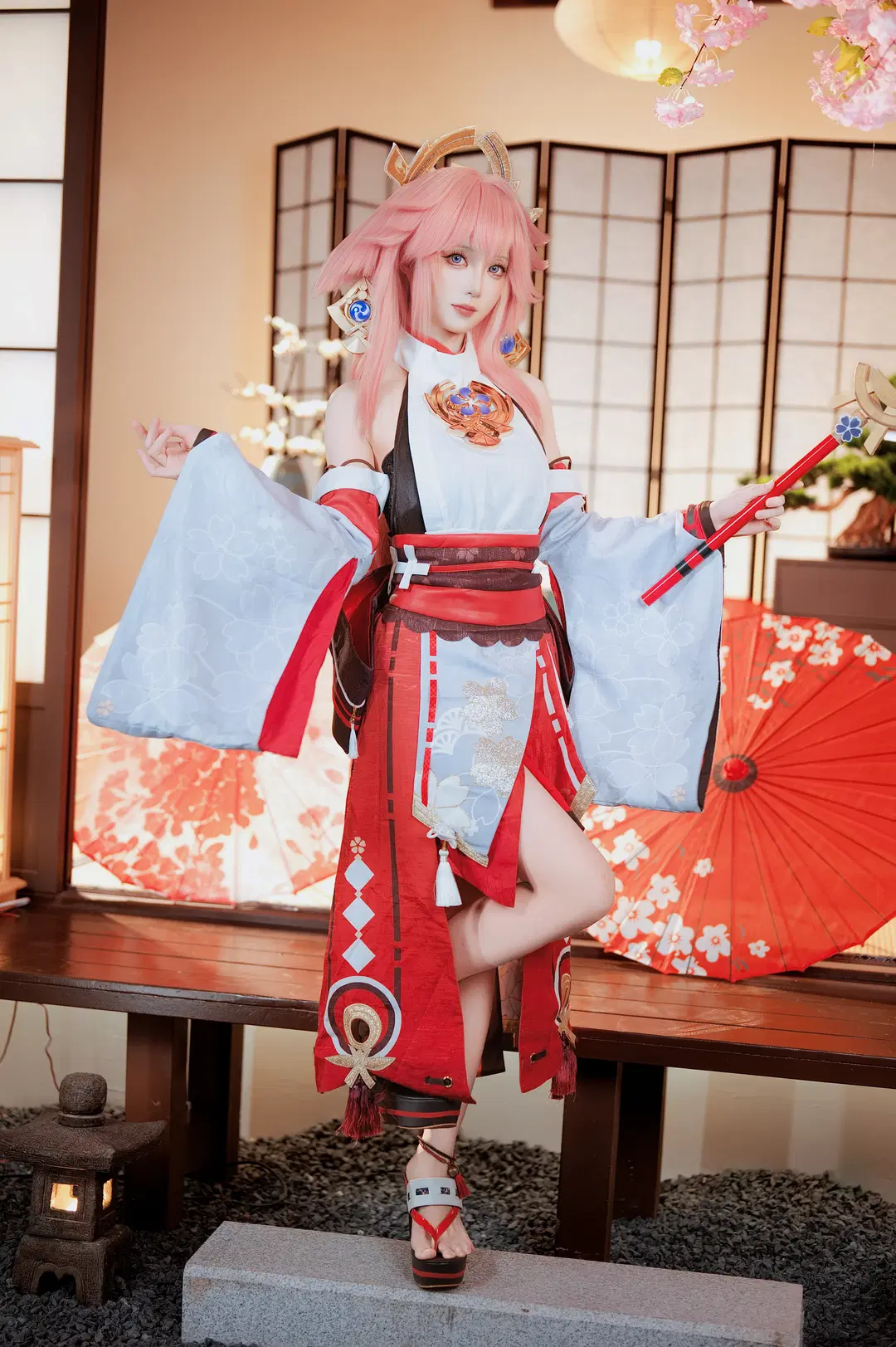 【八重神子cos】稻妻一姐八重宫司大人的和风幻梦 - 圣骑绯月 - 第9张