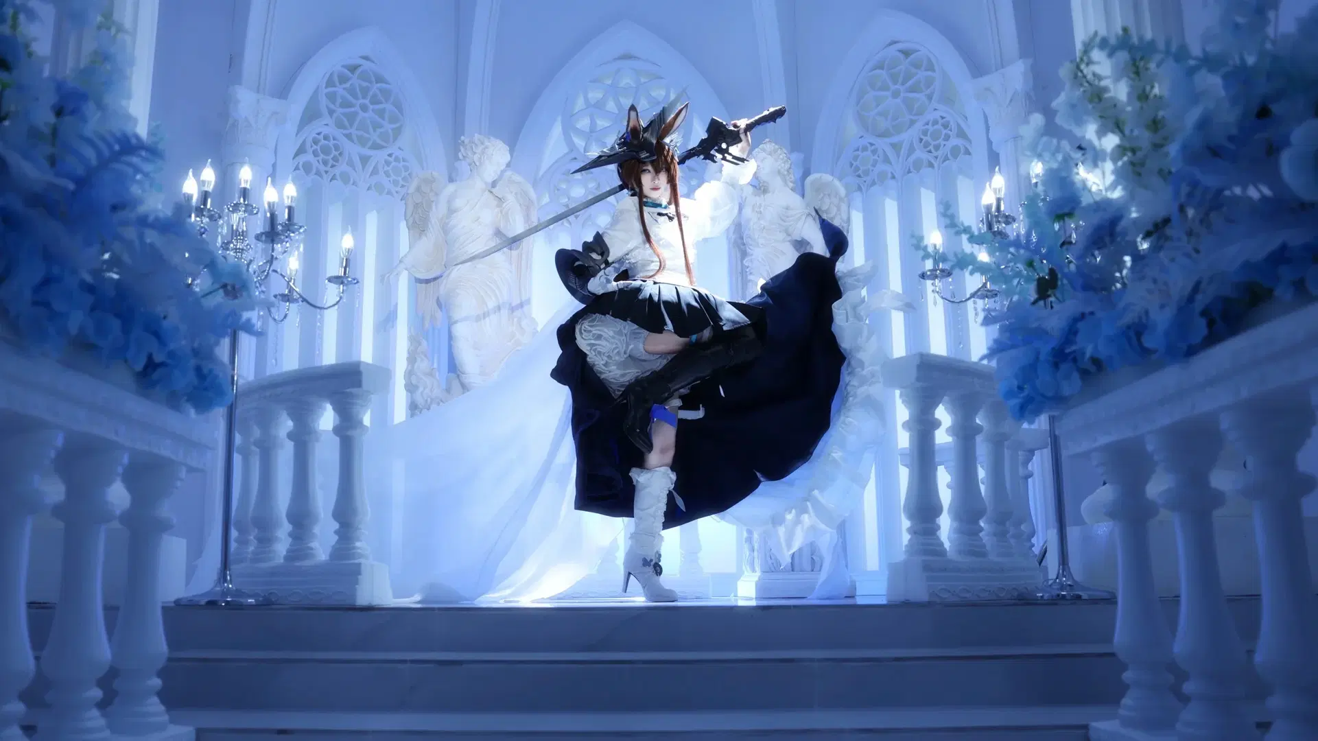 cosplay, 明日方舟, 阿米娅cos, 过膝袜, 于万千宇宙之中