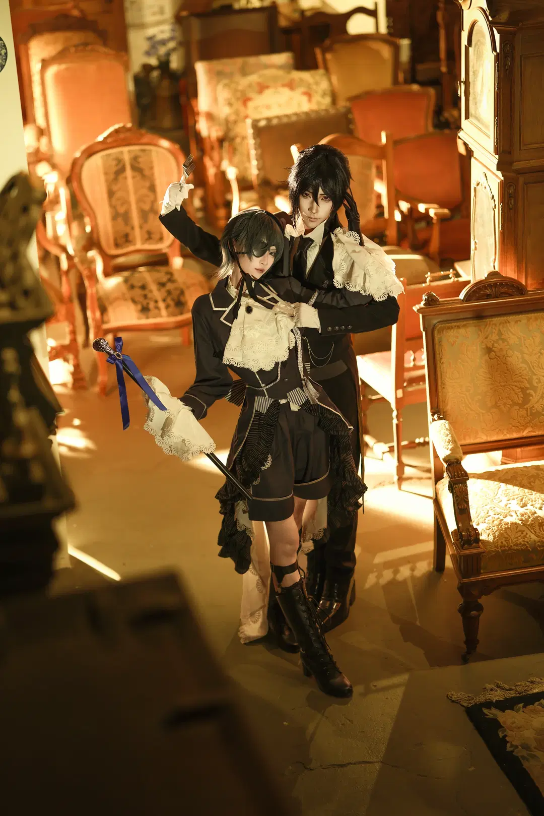 【夏尔cos】黑执事双人复古摄影打卡西洋记 - 悄悄喝东方树叶📸 - 第2张
