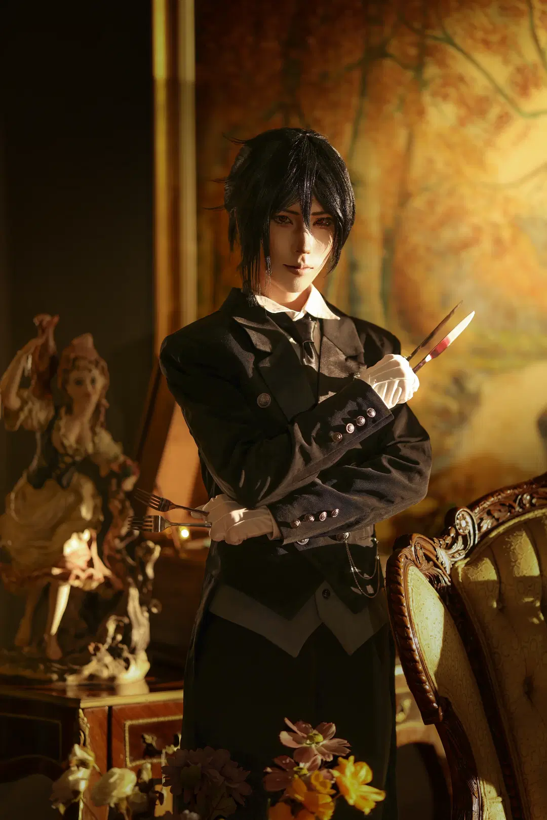 【夏尔cos】黑执事双人复古摄影打卡西洋记 - 悄悄喝东方树叶📸 - 第3张