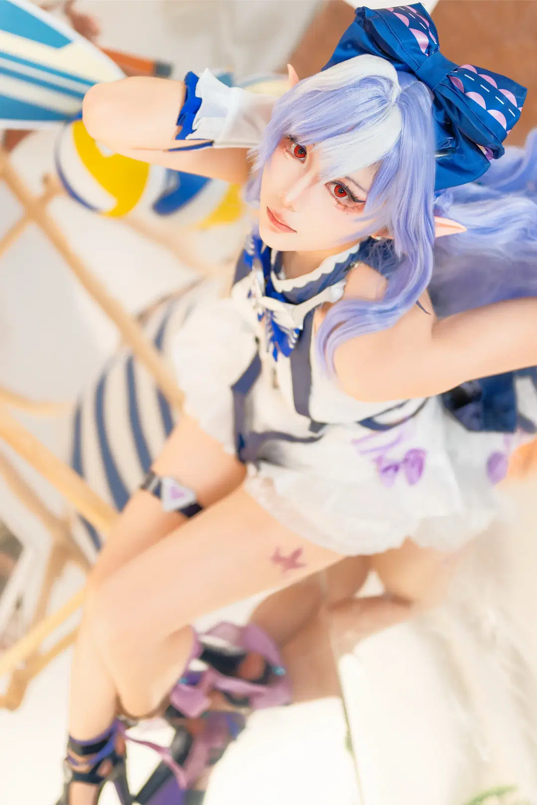 Zenless Zone Zero, Anime-style photography, Vivian cosplay, Summer Film, Elf ear props