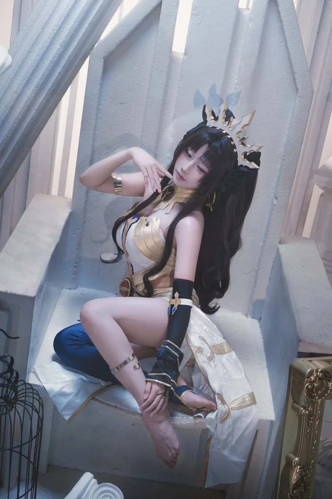 【弓凛cos】fgo弓凛古典白石阶拍摄记录