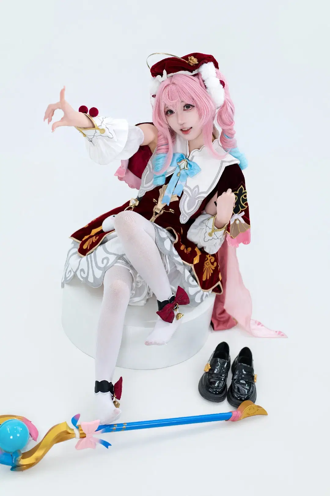 崩壊：スターレイル, 二次元コスプレ, ヒアシンシア コスプレ, 白ストッキング, ピンクのツインテール
