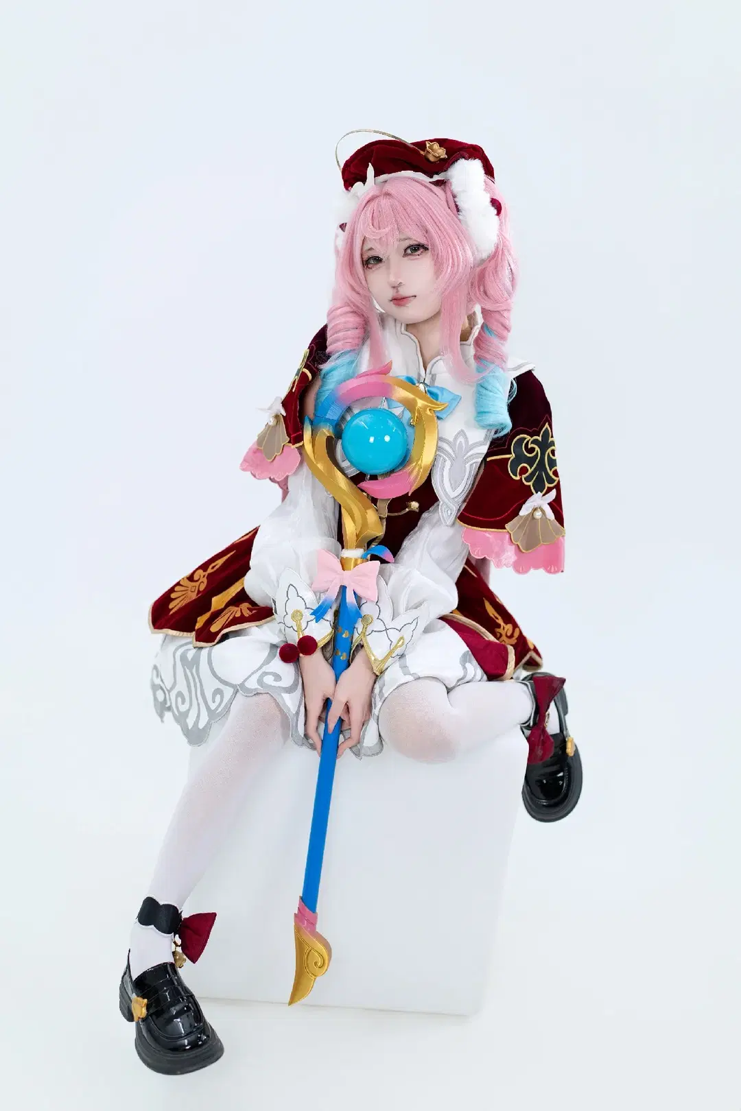 【ヒアシンシア コスプレ】ピンクツインテールと魔法の杖の白ホリ撮影記録 - 糟糕炒饭 - 2枚目