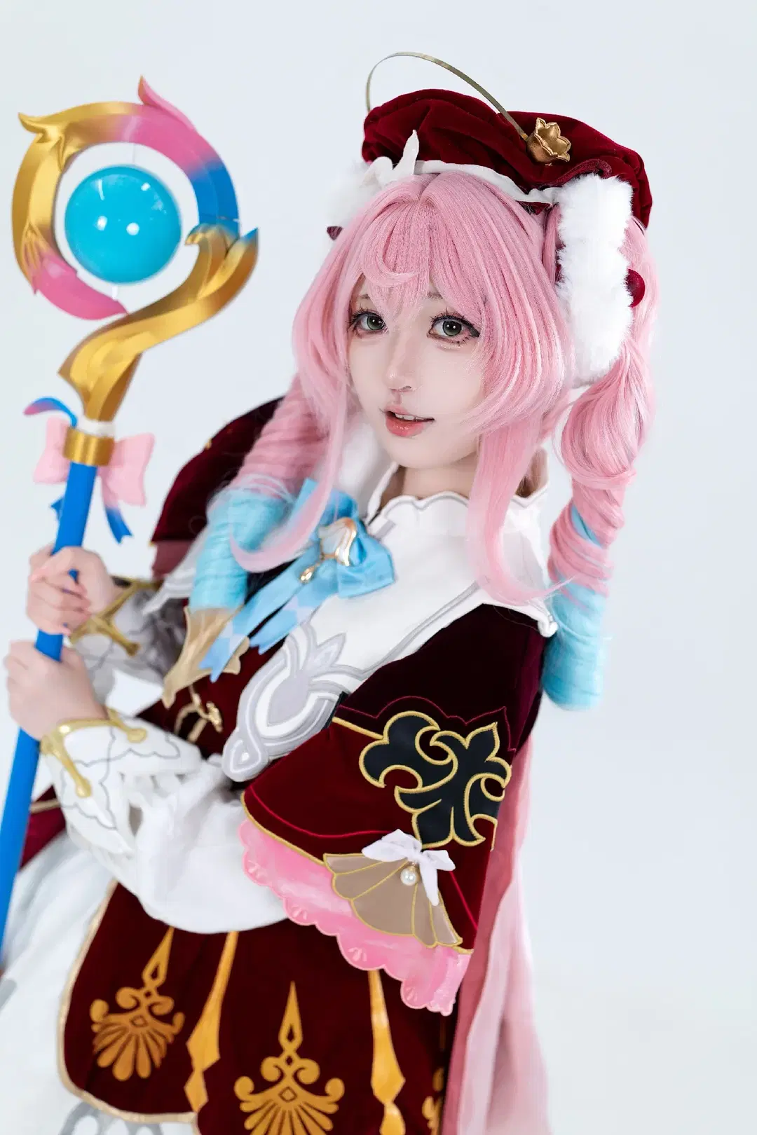 【ヒアシンシア コスプレ】ピンクツインテールと魔法の杖の白ホリ撮影記録 - 糟糕炒饭 - 3枚目