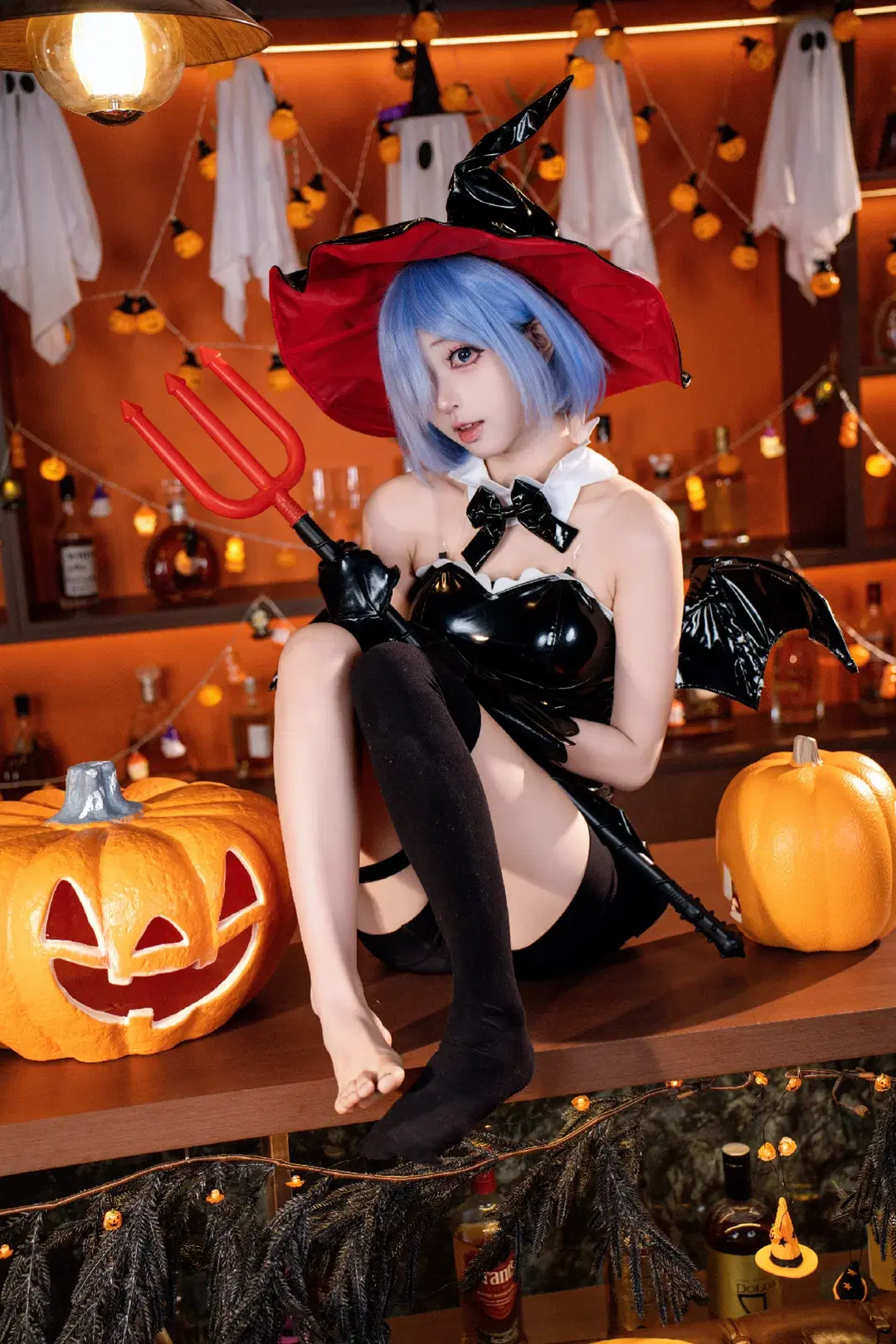 【蕾姆cos】万圣节化身小恶魔女巫