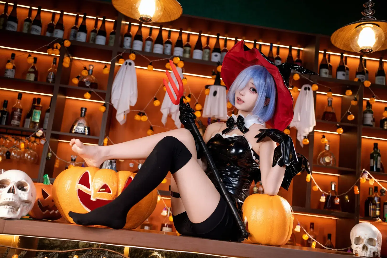【蕾姆cos】万圣节化身小恶魔女巫 - 糟糕炒饭 - 第4张