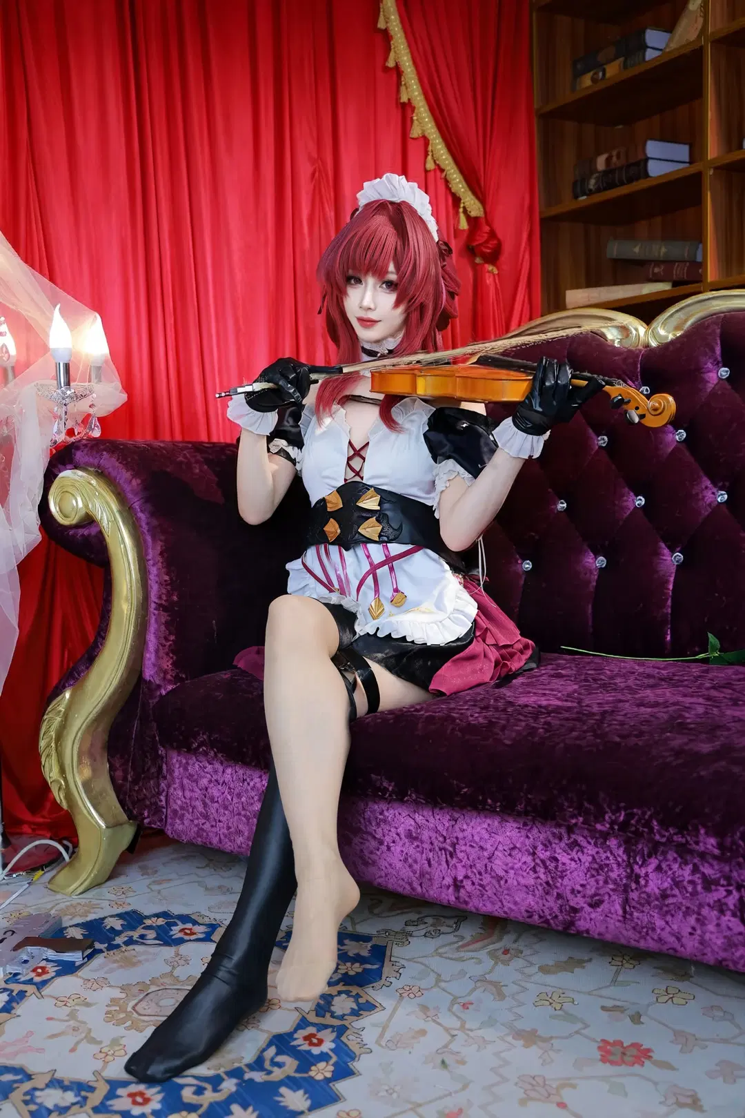 【卡夫卡cos】崩坏星穹铁道，红发女仆装与复古沙龙的碰撞 - cui脆皮 - 第3张