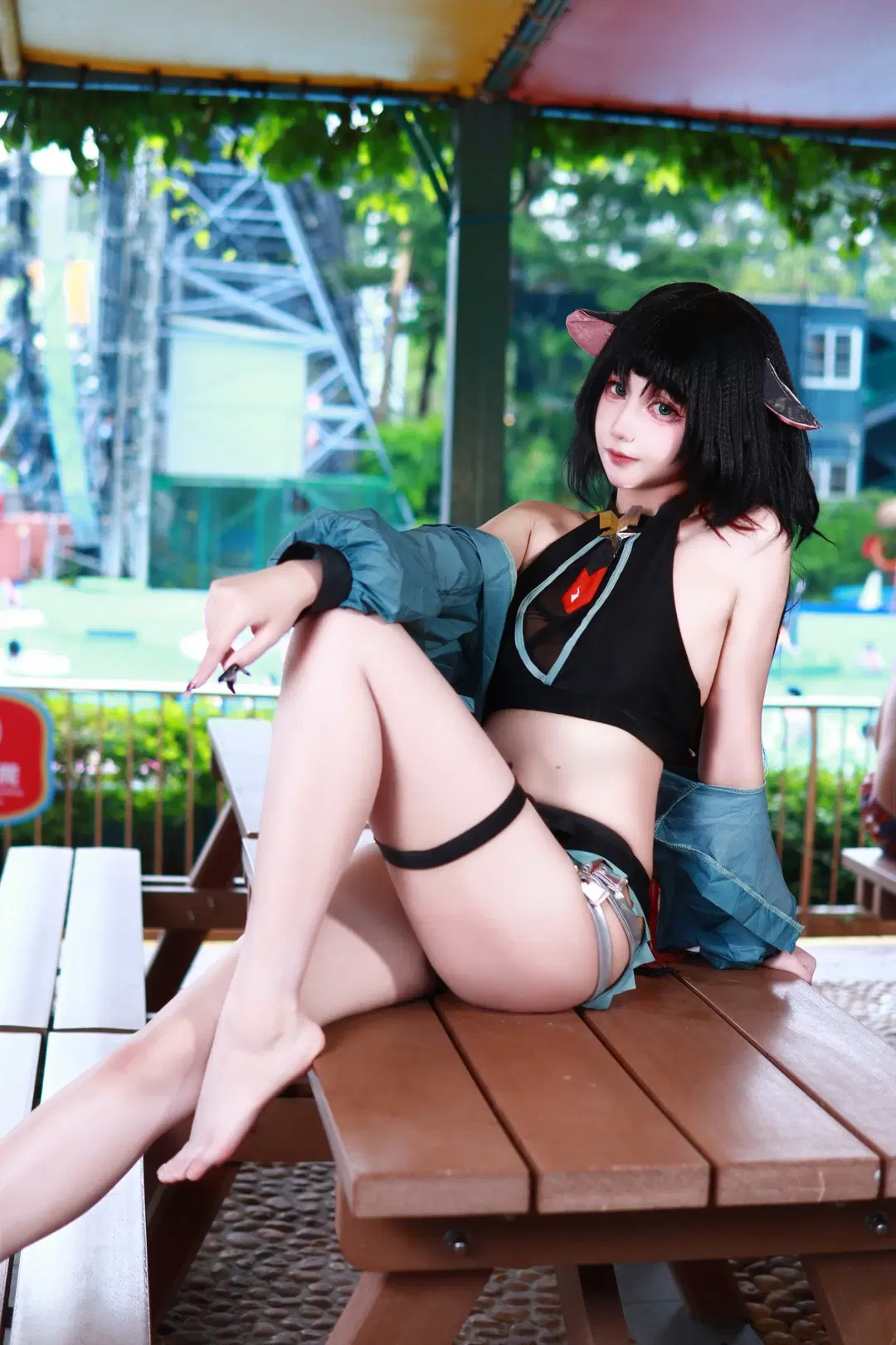 【简杜cos】绝区零夏日度假风，长隆水上乐园出片日记 - NEKO不是小小鹿 - 第3张