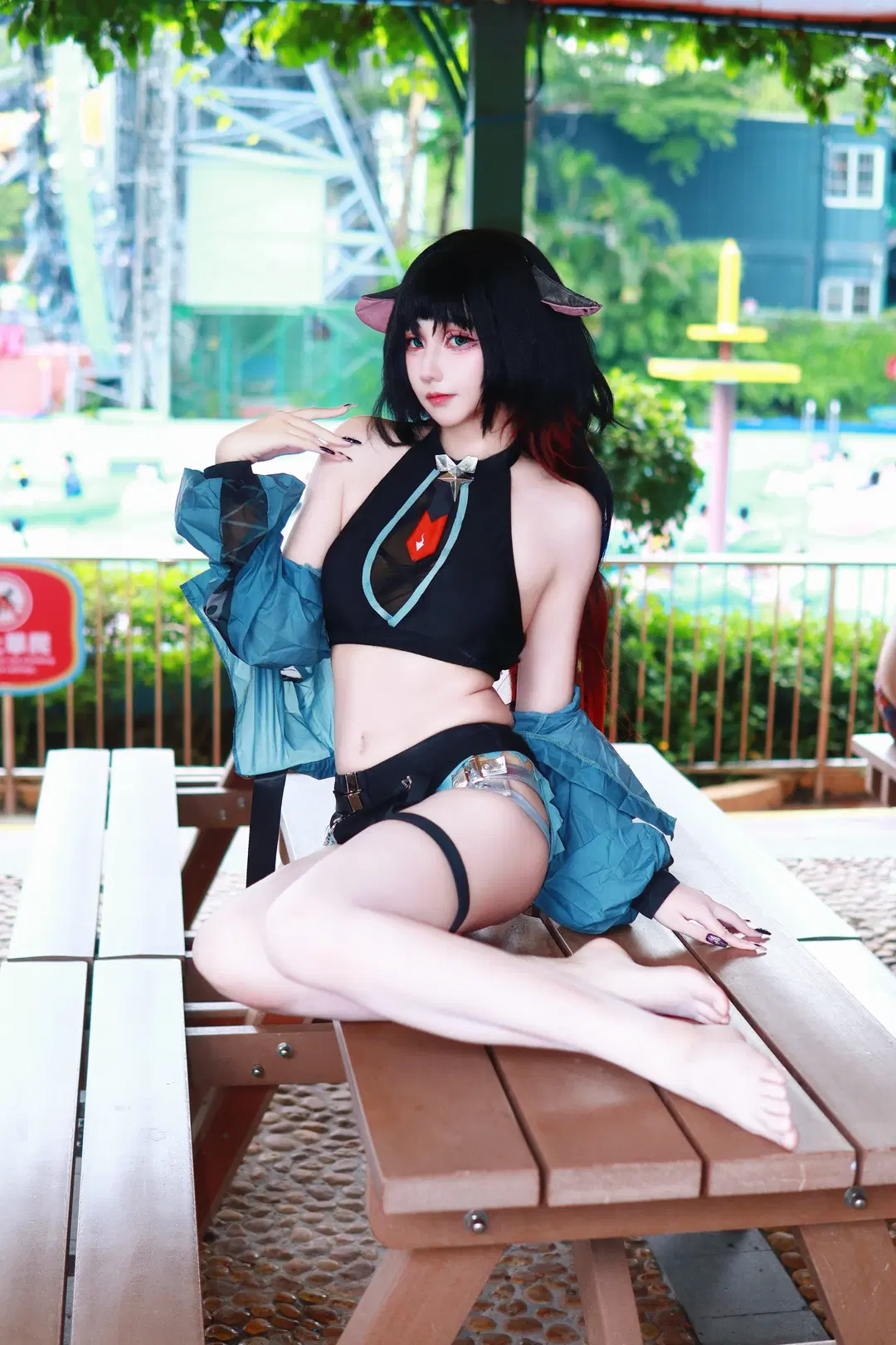 【简杜cos】绝区零夏日度假风，长隆水上乐园出片日记 - NEKO不是小小鹿 - 第4张
