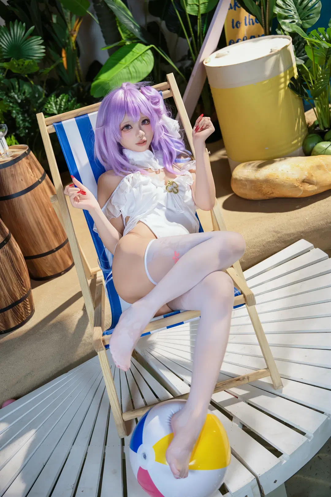 【独角兽cos】碧蓝航线夏日泳装，阳光沙滩的慵懒时光 - 无名ww - 第3张