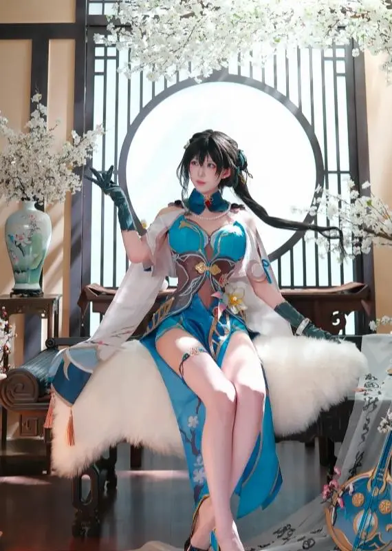 【阮梅cos】崩坏星穹铁道阮梅的国风雅韵，抚琴静待花开 - 小彭《星穹铁道》 - 第2张