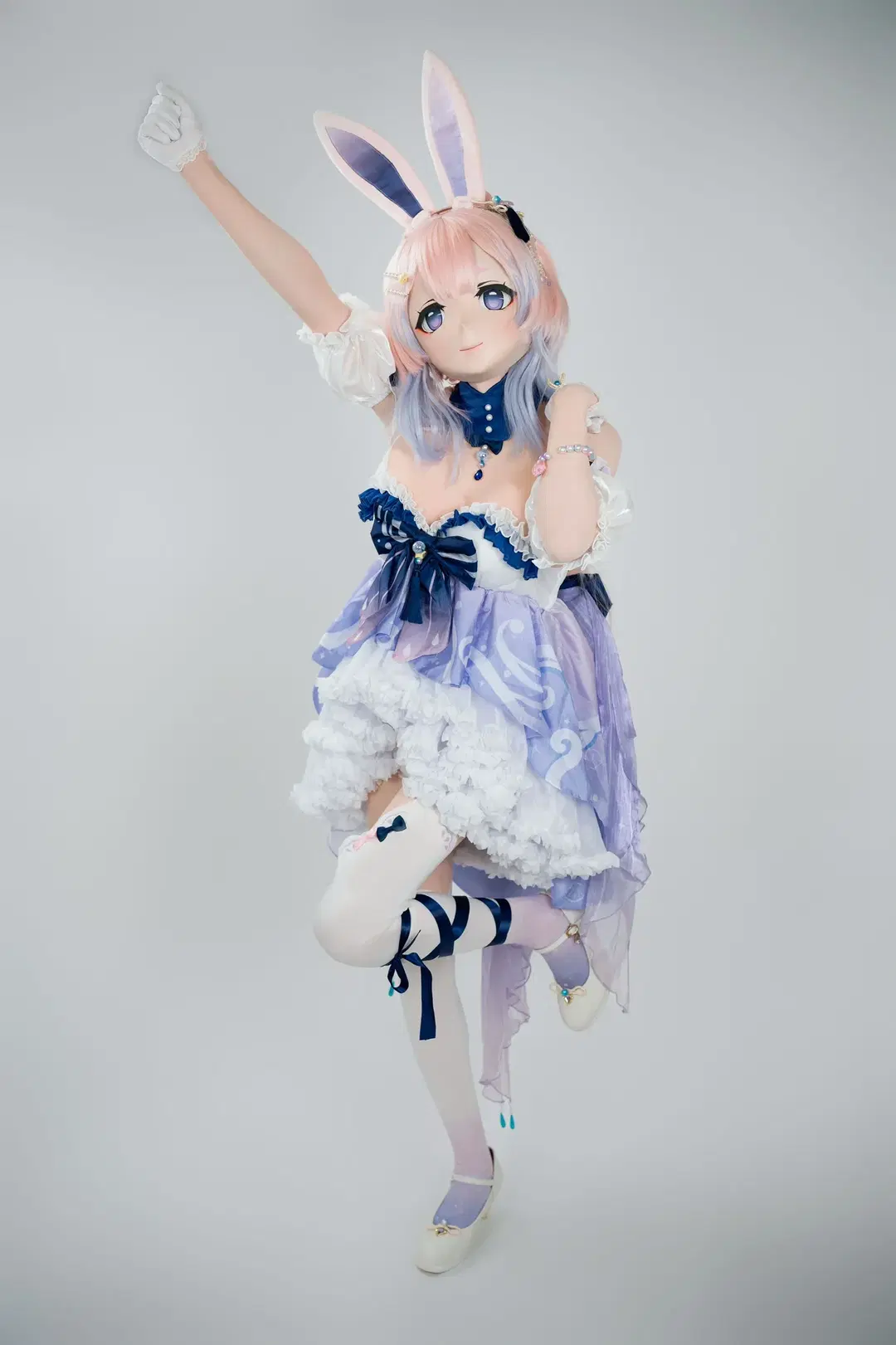 原神, 珊瑚宮心海cos, 兔女郎, 白絲, kigurumi