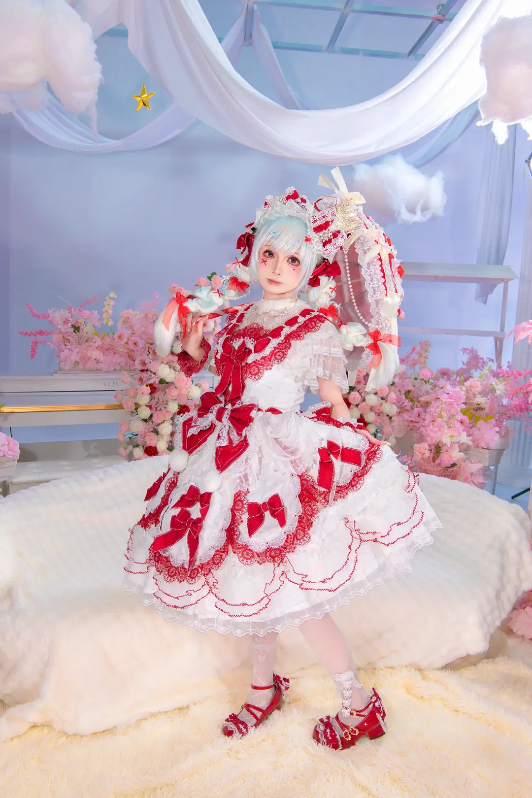 Elpress クリスマス H 赤白ロリィタ ロリコーデシェア - 优奈Nanako - 6枚目