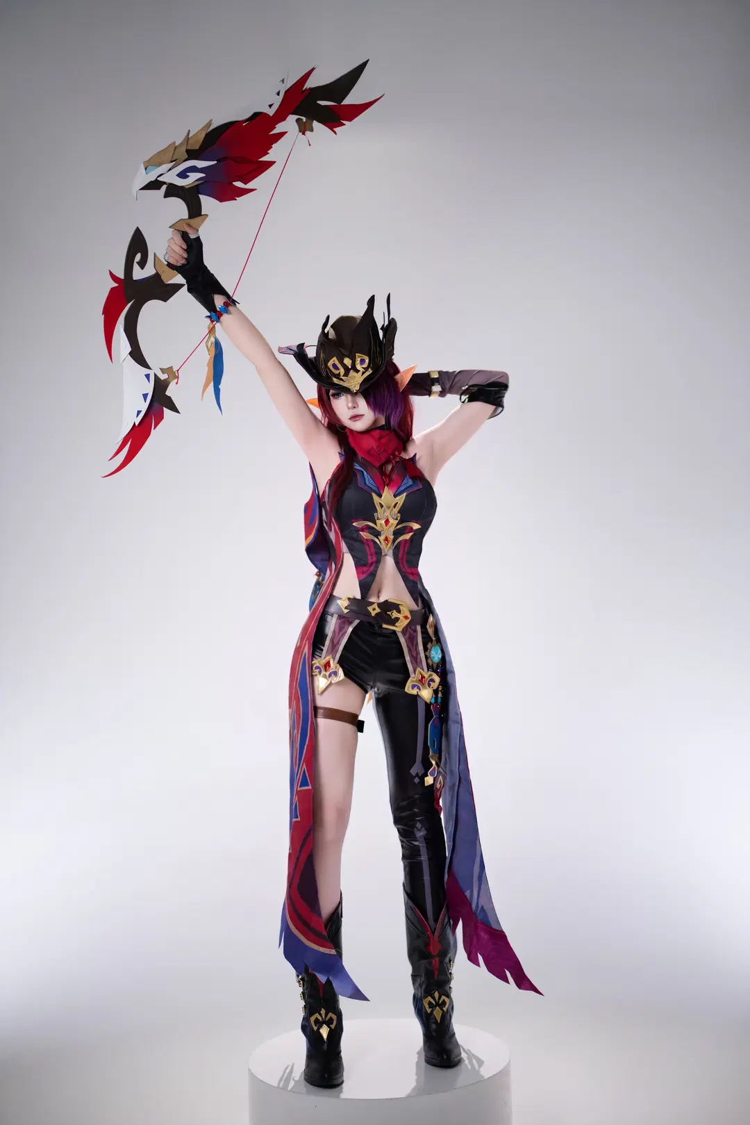 原神, cosplay, 游戏角色扮演, 恰斯卡cos, 弓箭道具