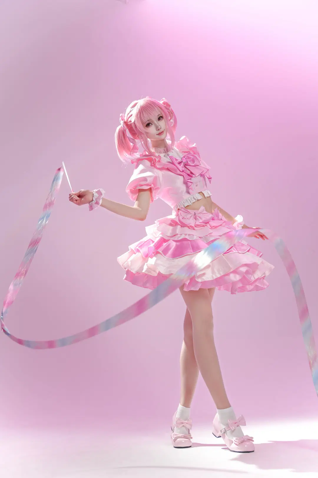 【鹿目圆cos】魔法少女小圆打歌服，超完整的活力动态动作参考 - 时雨 - 第10张