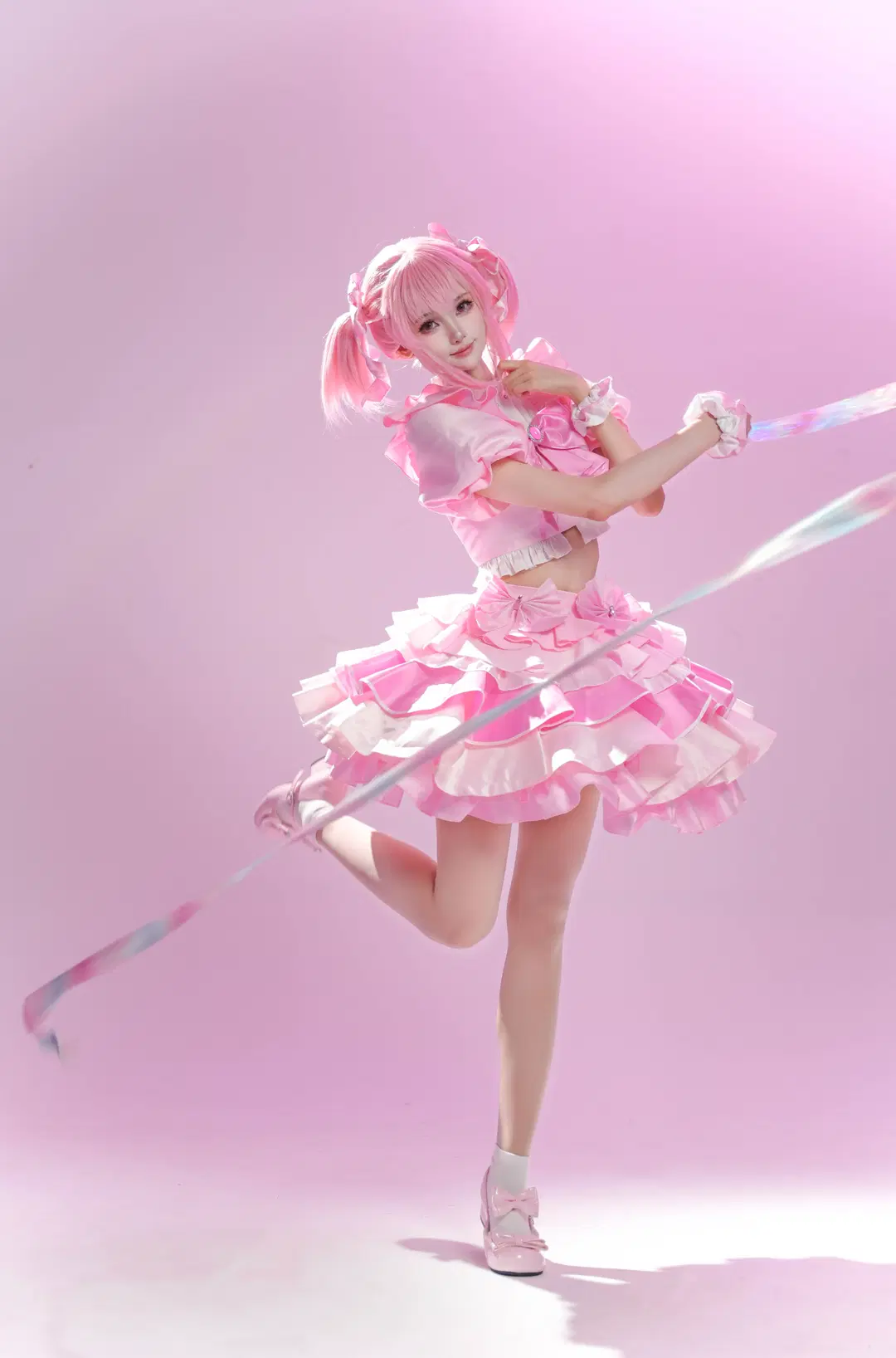 【鹿目圆cos】魔法少女小圆打歌服，超完整的活力动态动作参考 - 时雨 - 第15张