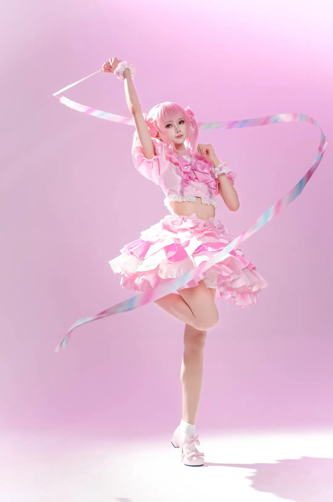 【鹿目圆cos】魔法少女小圆打歌服，超完整的活力动态动作参考 - 时雨 - 第4张