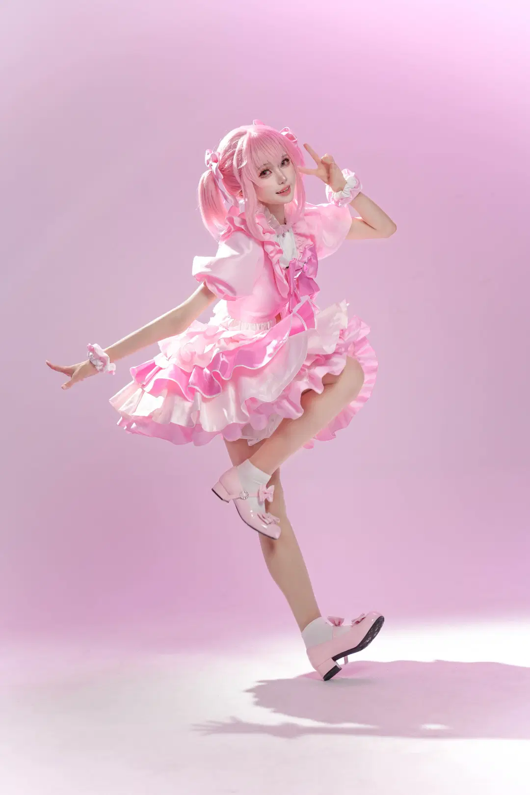 【鹿目圆cos】魔法少女小圆打歌服，超完整的活力动态动作参考 - 时雨 - 第5张